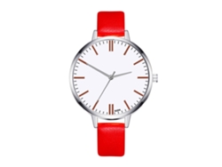 Reloj De Pulsera Analógico De Cuarzo Cuadrado Para Mujer, Elegante Color Rojo, Ideal Para Negocios Y Uso Diario.