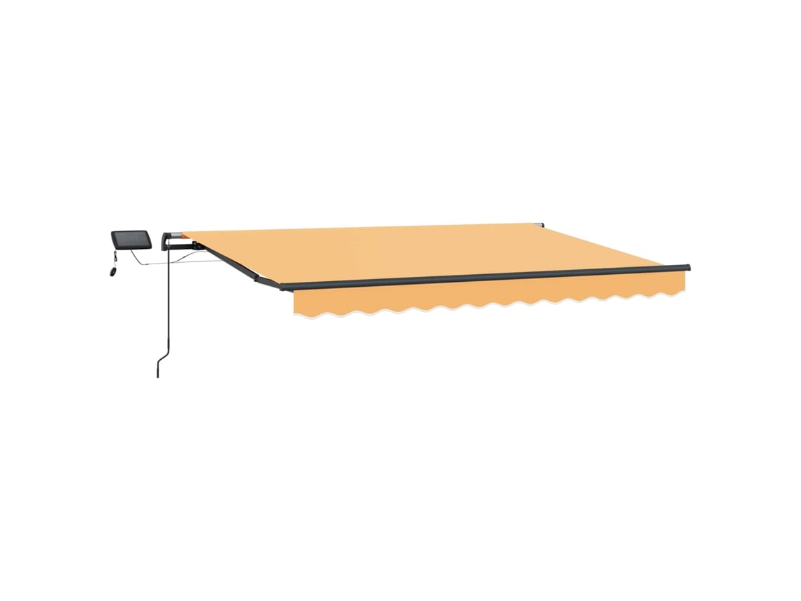 Toldo retráctil Vidaxl color arena, 500 × 300 cm.