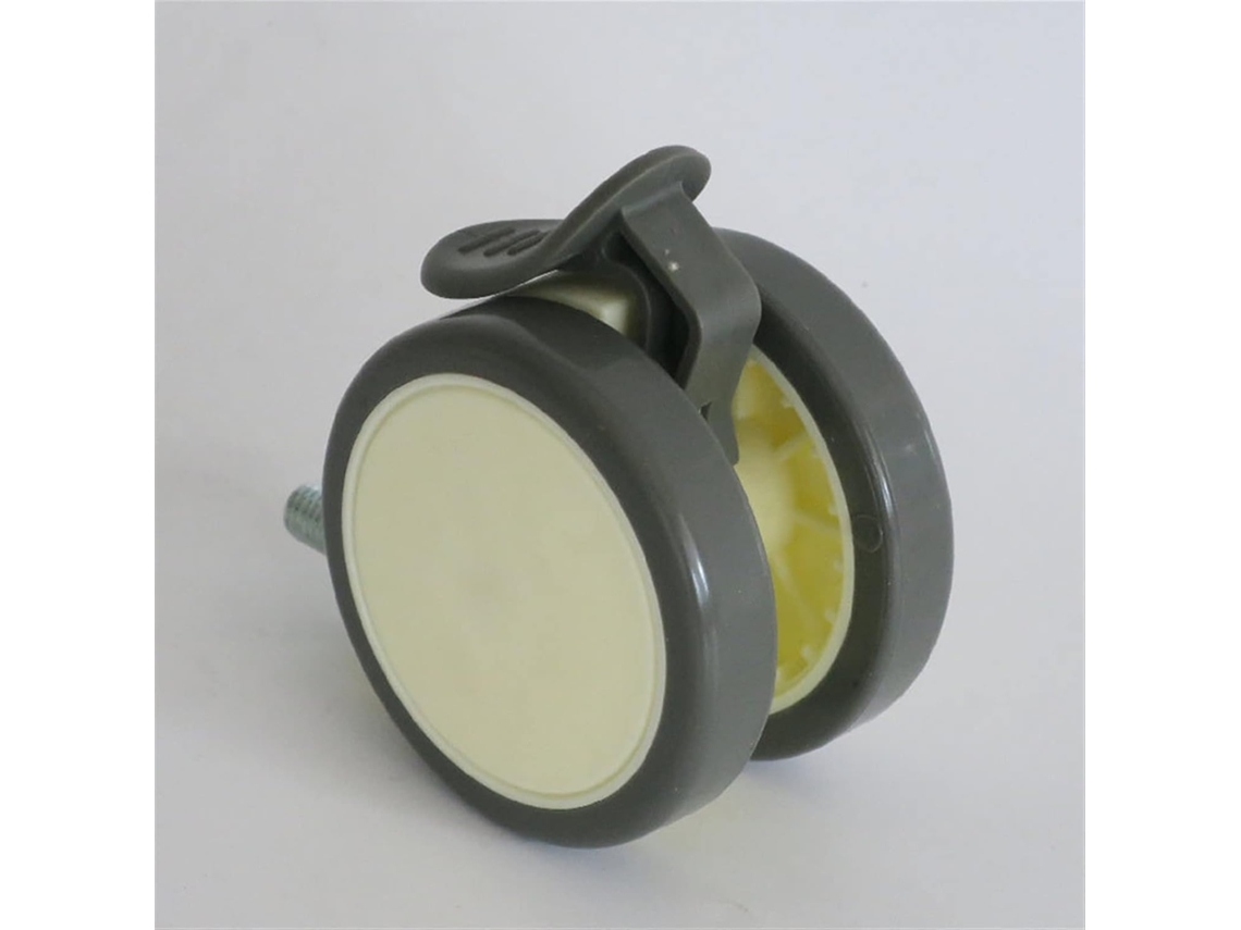 Ruedas Tornillo Blancas Pu 2,5 Pulgadas M10x20 10x Práctico Freno 2 Piezas