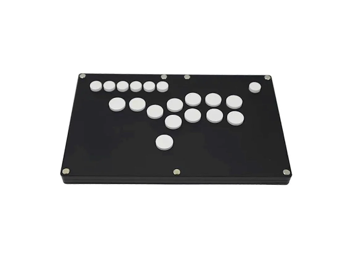 Joystick arcade de Street Fighter, control mecánico con botones, compatible con PC, duradero, disponible en blanco y negro. Hengjian