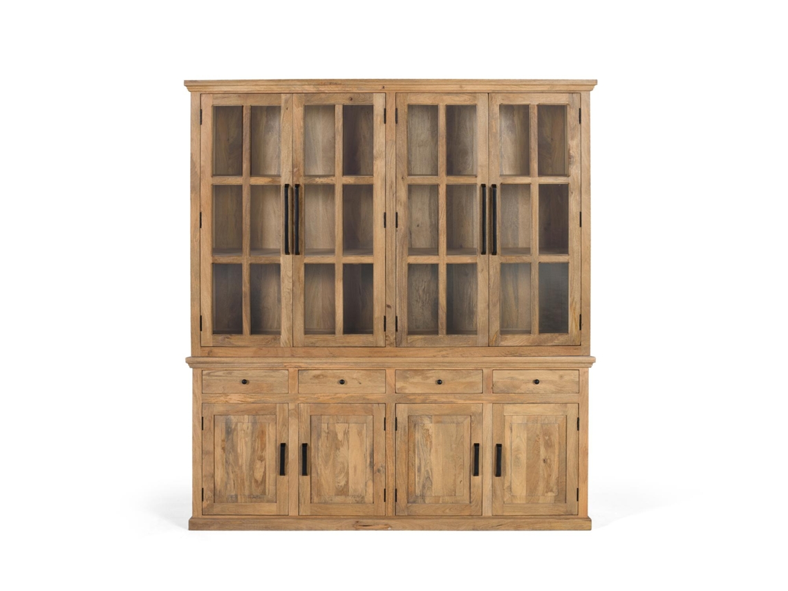 Armario de madera maciza de mango hecho a mano de 226 cm