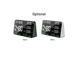 Monitor Digital De Calidad Del Aire Led 5 En 1 Para Co2, Hcho Y Tvoc Con Sensor Ndir Para Ambientes Interiores.