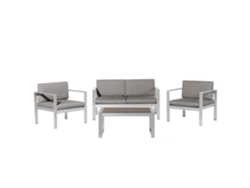Conjunto de jardín de aluminio gris/plateado BELIANI Salerno