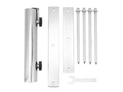 Base ajustable de acero inoxidable para sombrilla con 4 clavijas.