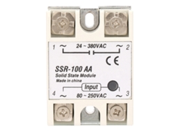 Módulo De Relé De Estado Sólido Monofásico Ssr-100aa Entrada 80-250vac Salida 24-380vac