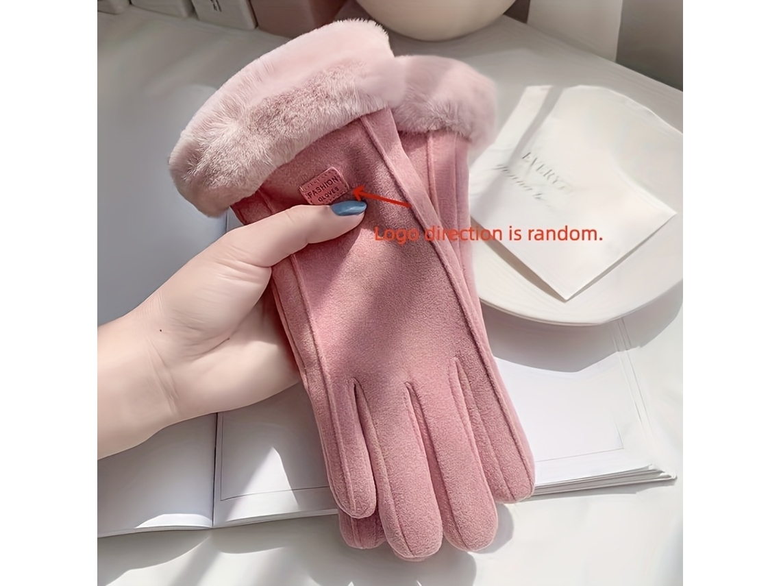 Un Par De Guantes Cálidos Para Pantallas Táctiles Para Mujer, Ideales Para El Invierno: Aislamiento De Poliéster Suave Para Todas Las Estaci