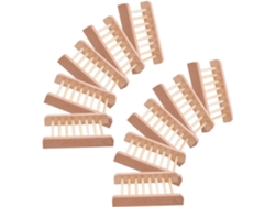 Juego De 10 Jaboneras De Madera Color Beige De Diseño.