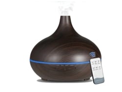 Difusor De Aromas De 150 Ml (acabado En Madera Oscura), Difusor De Aceites Esenciales Usb, Humidificador Con Luz Nocturna.
