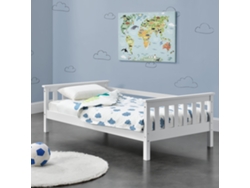 Estructura de Cama Infantil [EN.CASA] (Blanco - Madera - 70x140 cm)