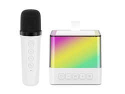 Mini Máquina De Karaoke Para Niños Y Adultos Conjunto Portátil De Altavoz De Karaoke Bluetooth Con 1 Micrófono Inalámbrico Y Luces Rgb Yemaesre