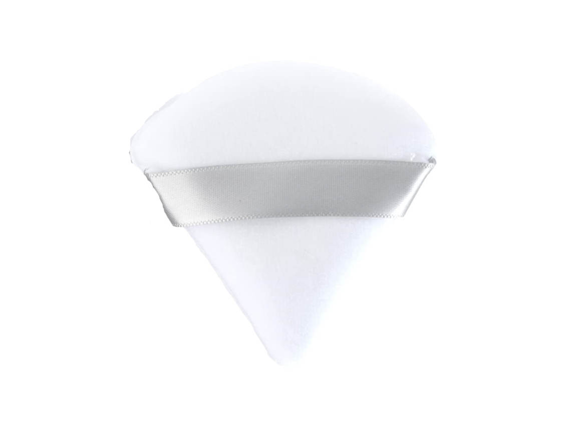 Almohadilla para maquillaje de forma triangular. Blanco