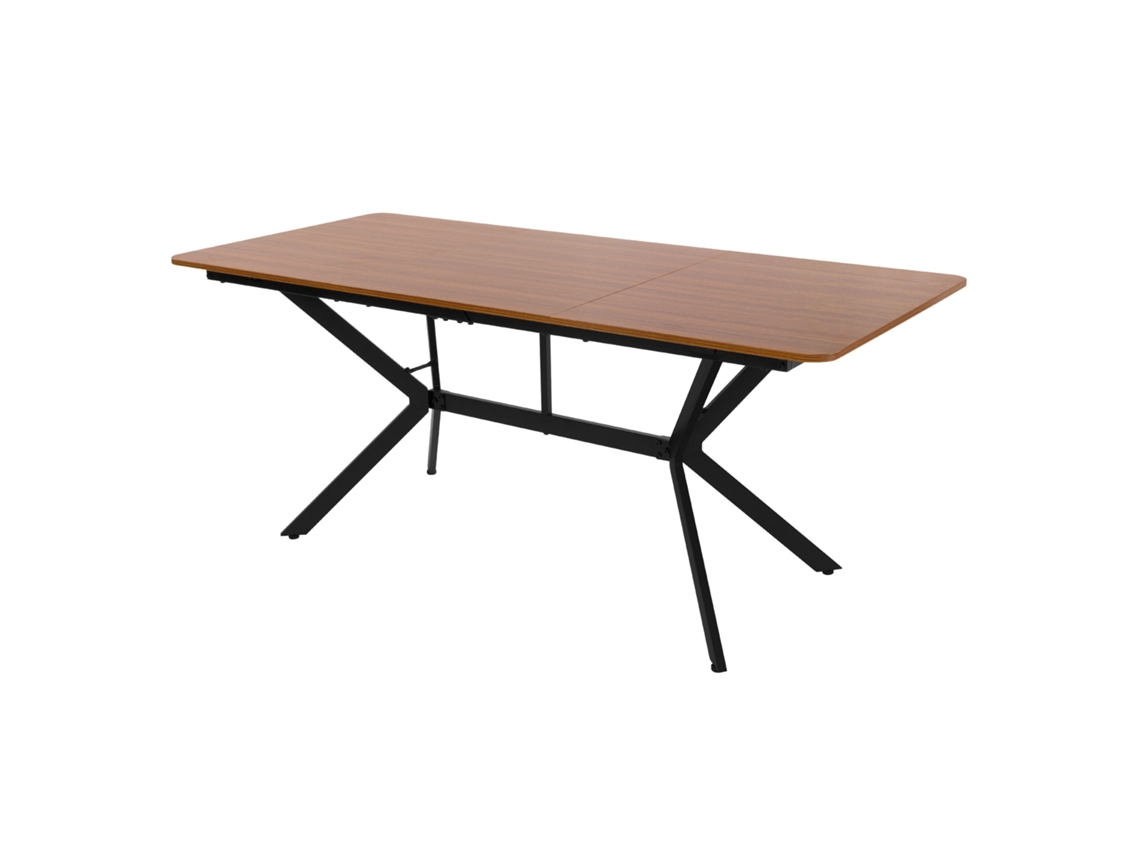 Mesa De Comedor Ml-design Marrón Oscuro 180x80 Cm Rectangular, Mueble Para Cocina Salón