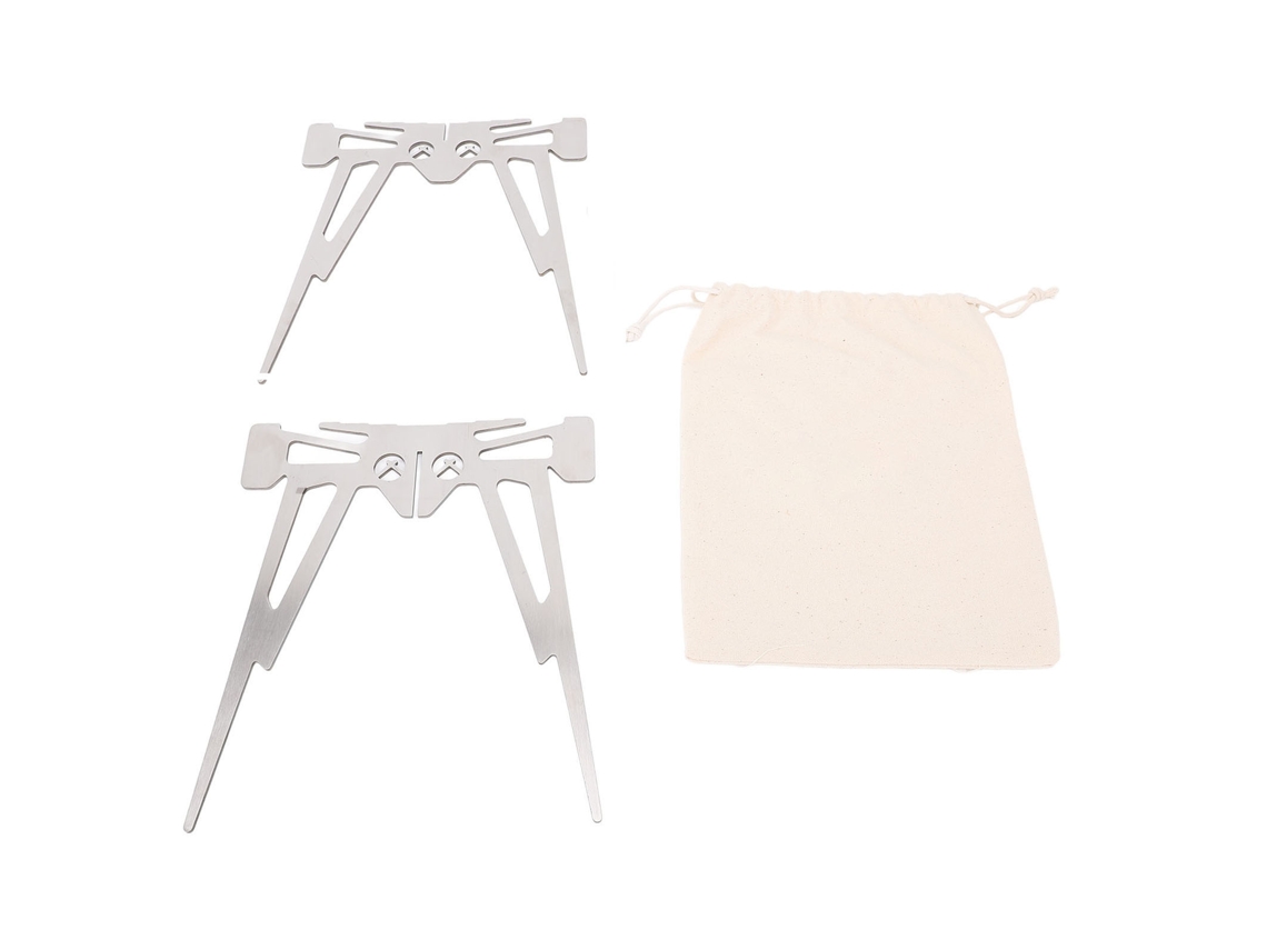 Soporte Portátil De Acero Inoxidable Para Fogatas, Ideal Para Cocinar Al Aire Libre, Acampar Y Pescar.