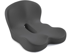Cojín De Espuma Viscoelástica Para Asiento De Oficina Con Soporte Lumbar Para Sentarse Durante Largos Periodos (gris Oscuro) Digitallab