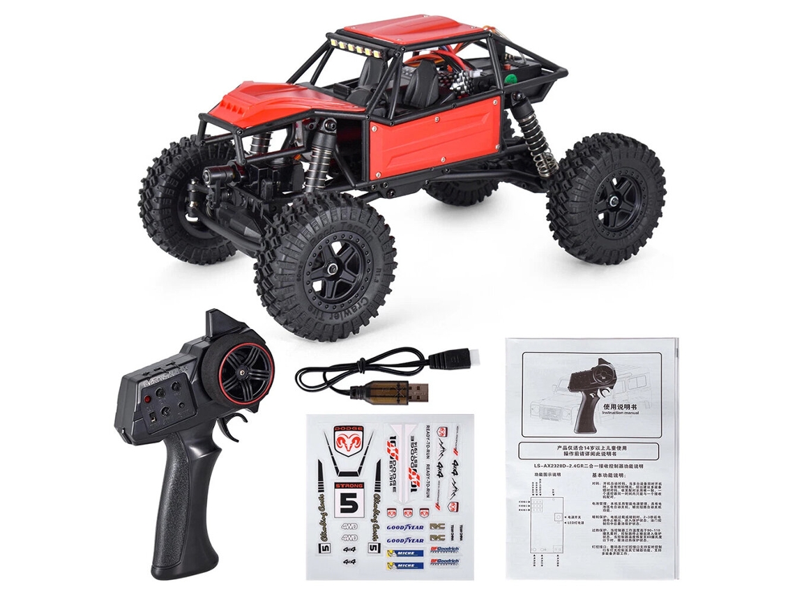 Orangeaustar Ax-8561 1/18 2.4g 4wd Rc Car Todoterreno Crawler 15km/h Camión Rtr Modelos De Vehículos