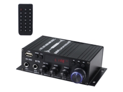Mini Amplificador De Audio De 2 Canales 40w+40w Con Bluetooth, Usb, Fm, Pantalla Lcd Y Control Remoto Para Coche Y Hogar.