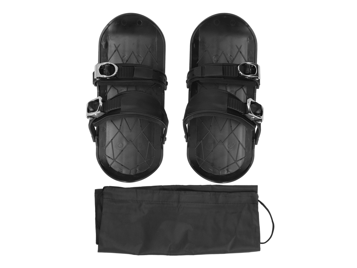 2026-mini Ski Skates Cortos Delgados Para Botas De Ski Zapatos De Invierno Outdoor Negro Talla Única