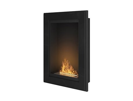 Chimenea de bioetanol empotrada de pared RAME 550 Negro sin cristal OUTINFIRE