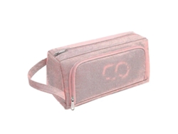 Estuche de lápices de gran capacidad, estuche para lápices, marcador, organizador con cremallera, bolsa de papelería rosa Gusshious