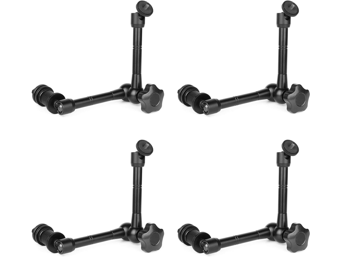 4 Brazos Articulados Magic Arm De 11 Pulgadas Con Fricción, Soporte Para Montaje En Caliente Y Tornillos.