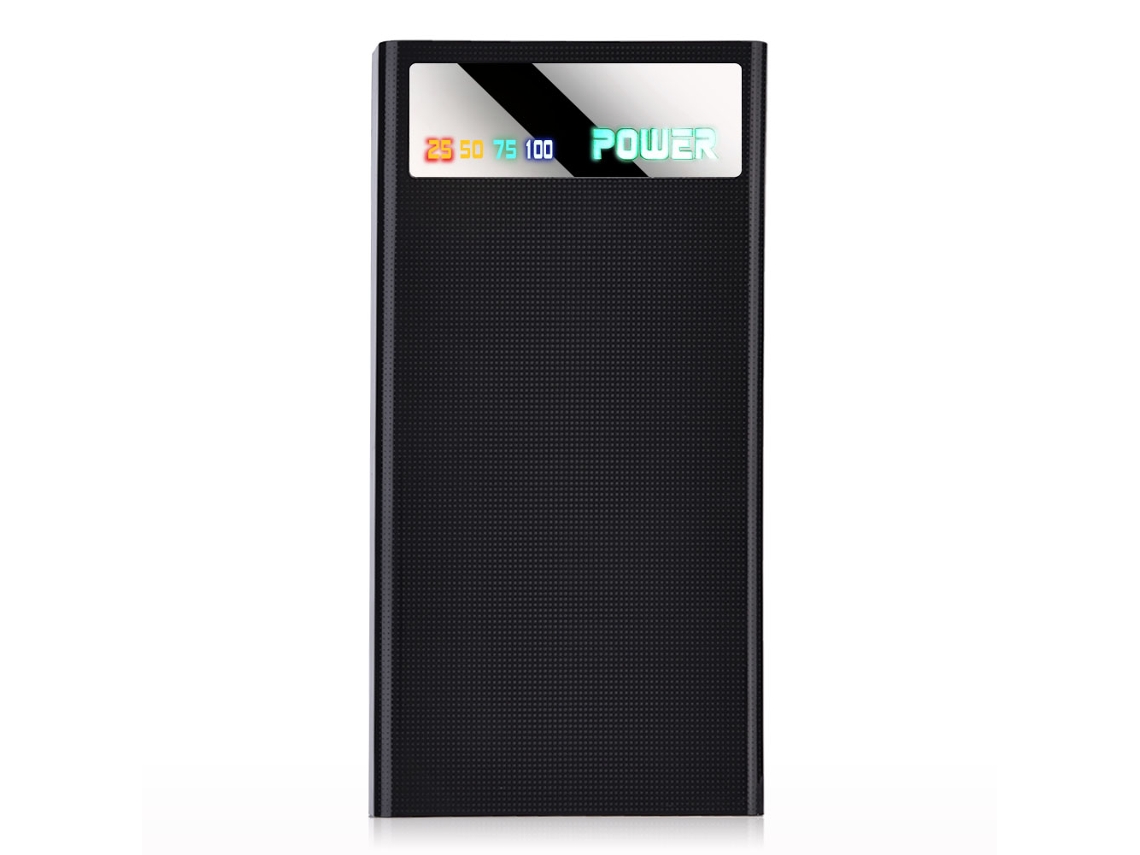 Kit Diy De Banco De Energía 4usb Con Linterna De Pantalla Cargador De Baterías 18650 Negro