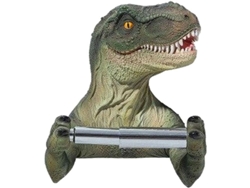 Porta Servilletas De Dinosaurio De Resina Colgante Sin Taladrar Para Baño Cocina - Verde