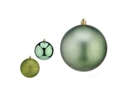 Bolas de Navidad 10 cm 6 Unidades Verde Plástico