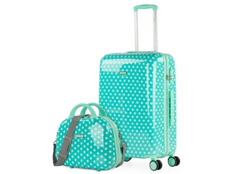 Juego De Maletas Pc ITACA Stars topos menta (44X65x25 Cm - 62L)