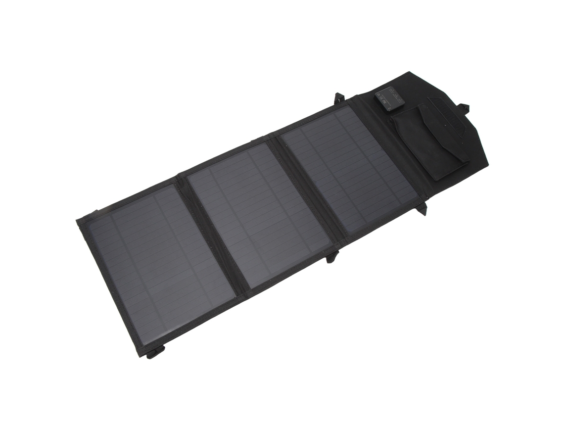 Cargador Solar Plegable E Impermeable De 21 W Con Panel De Cristal Etfe Para Camping.