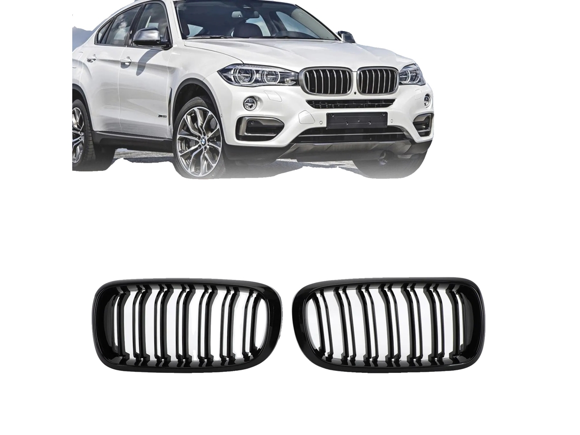 Rejilla delantera tipo riñón, plástico ABS resistente, compatible con varios modelos BMW, fácil instalación, diseño ligero OEM