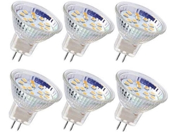 Rebe-6pcs Bombillas Led Mr11 Gu4 Foco 3w 18leds Equivalente Halógeno 20w No Regulable 12v Ac/dc (blanco Frío)