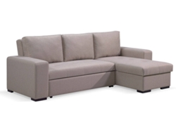 Sofá Cama BAZAR MONDIALE Portimão (Beis - Madera, Poliéster - 240x100x83 cm)