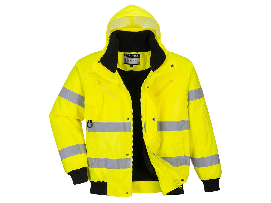 Cazadora 3 En 1 De Alta Visibilidad Para Todas Las Estaciones Amarillo / Xl