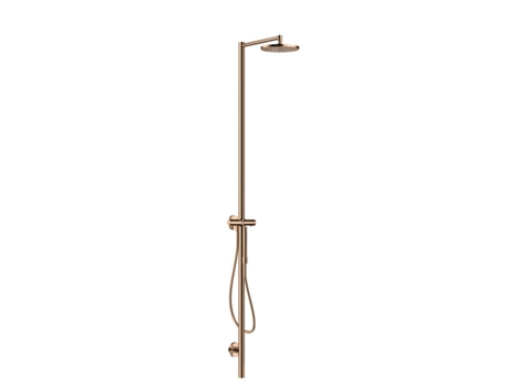 HANSGROHE Axor Starck set de ducha, ducha de techo 240 1jet, con termostato, montaje en superficie, 12672, Color: Oro rojo pulido