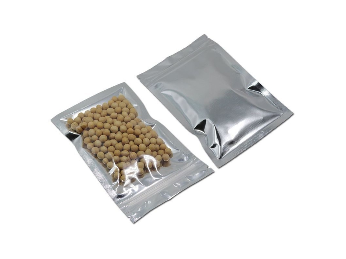2026-34072-100 Bolsas De Mylar 12x20cm Con Cierre Resellable Y Termosellado Para Almacenamiento De Alimentos