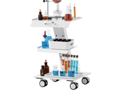 Carro Rodante De Laboratorio De Acero De 3 Capas Con Ruedas Succebuy, Capacidad De 220 Lb