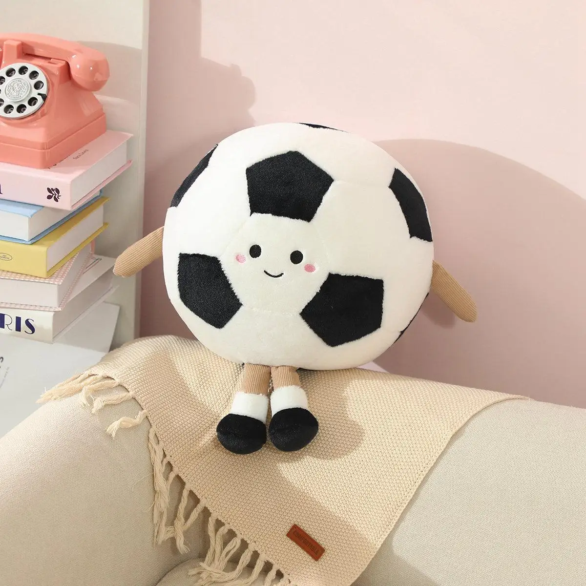 (balón De Fútbol De 28 Cm) Lindo Juguete De Peluche, Muñeco Hecho A Mano, Adorable Almohada