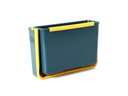 Papelera Plegable De Gran Capacidad Para Colgar En La Pared, Ideal Para Cocina, Color Azul.