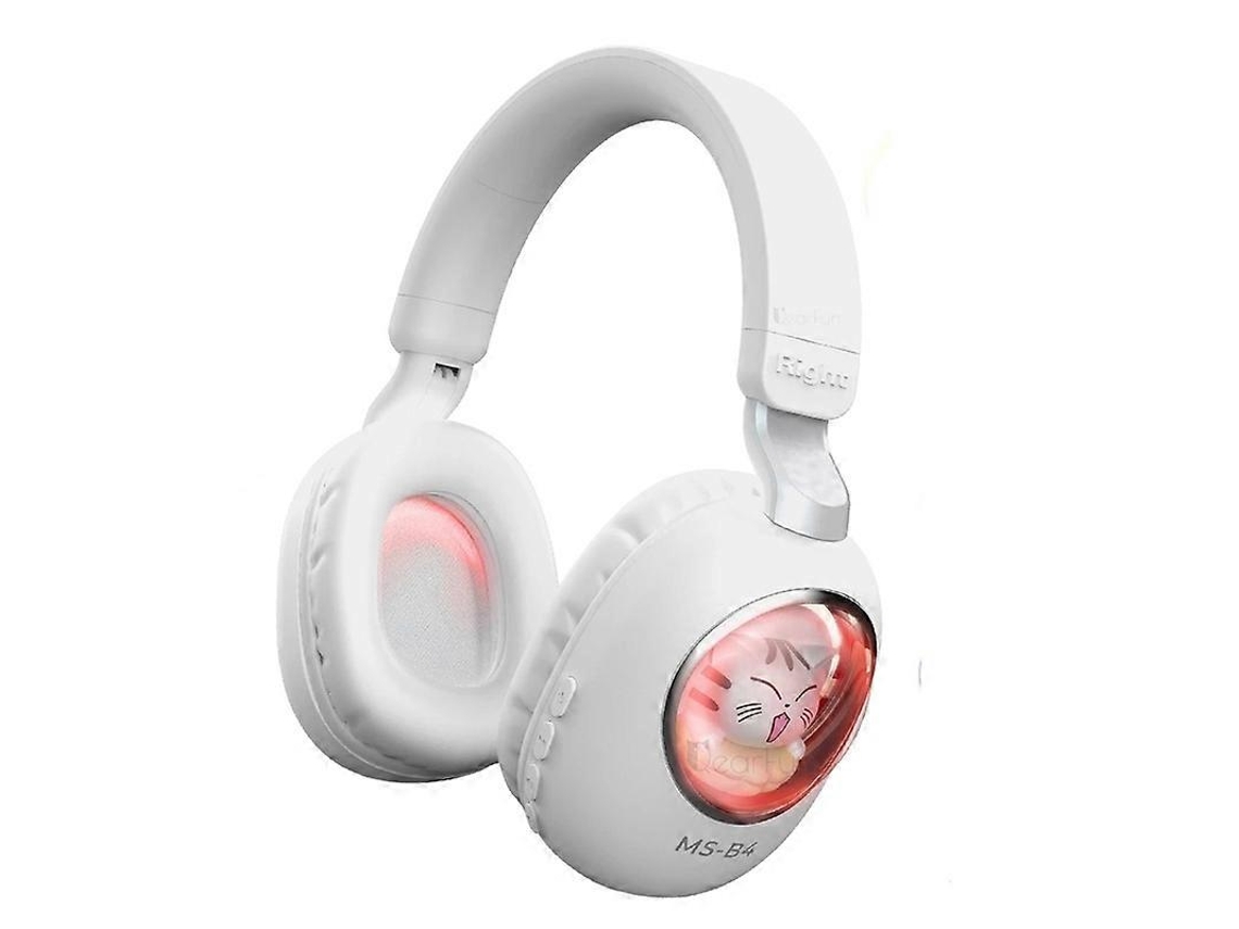 Auriculares inalámbricos estéreo Bluetooth Hengrongshen con orejas de gato y dibujos animados B4 RGB