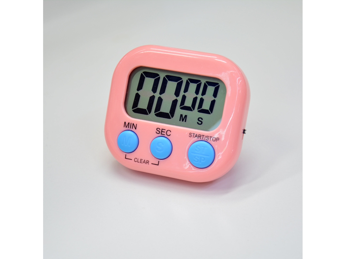 Temporizador Digital Rosa, Temporizador De Cuenta Regresiva Colorido Para Cocinar Y Aprender.
