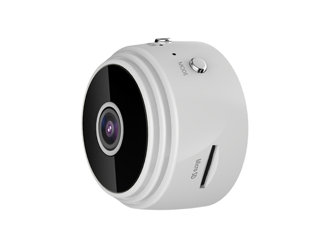Cámara Hd Inalámbrica (blanca) Con Wi-fi 1080p Y Visión Nocturna Por Infrarrojos, Lente De 2 Mm, Recargable