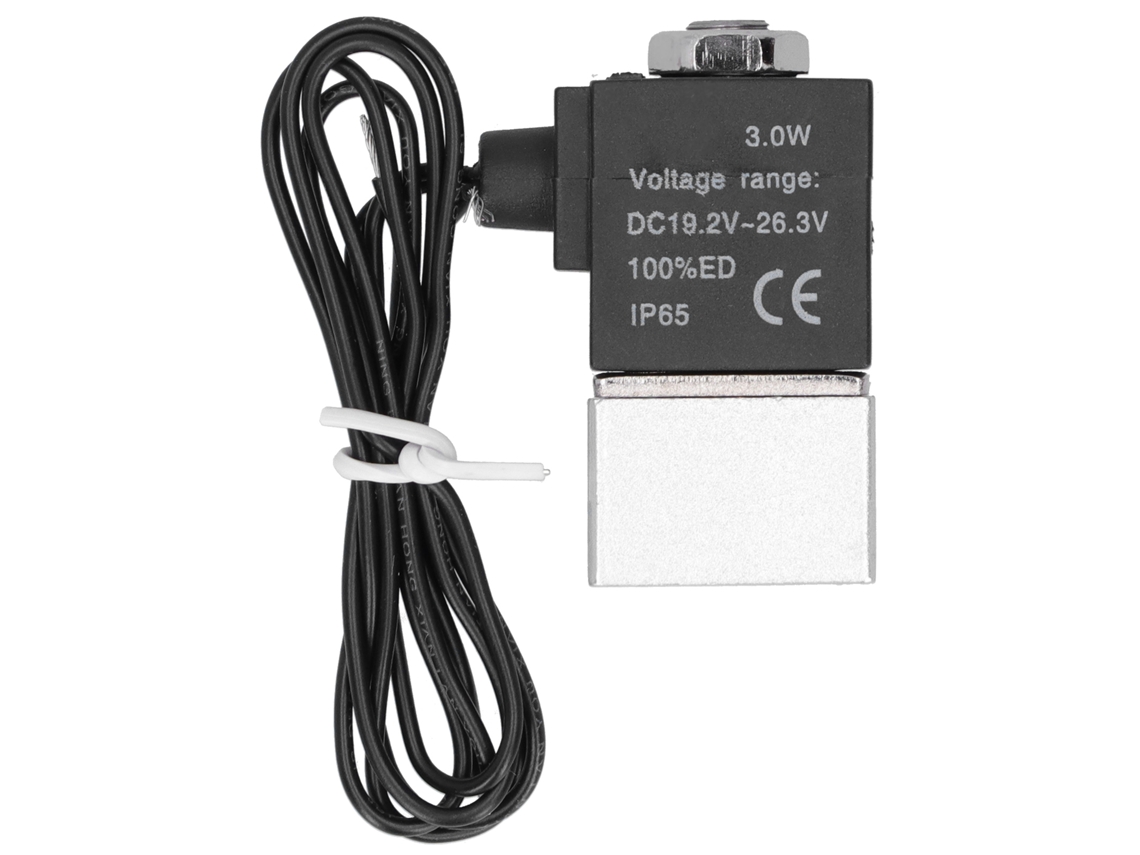 Válvula solenoide de 3 vias G1/8 AC110V com classificação IP65 em liga de alumínio para uso industrial.