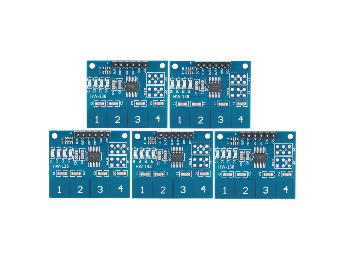 Módulo De Interruptor Táctil Capacitivo De 4 Canales Ttp224, Sensor Digital, Equipo Eléctrico, 5 Unidades.