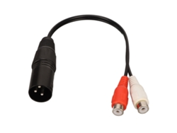 Cable Divisor En Y Xlr Macho A 2 Rca Hembra De 3 Pines Y 0,6 Pies Con Reducción De Ruido, Adaptador De Cable De Audio
