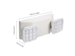 2026-luz De Emergencia Led De Dos Cabezas Ajustable 1800mah, Ac85-265v, Montaje En Pared Para Hogar, Comercio, Garaje Y Sótano