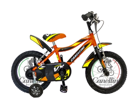 Bicicleta para niÁos CANELLINI MTB 14 VORTEX (naranja/negro)