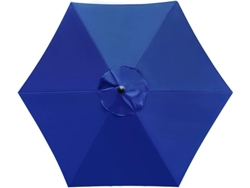 Tela de repuesto para sombrilla de exterior, 6 varillas, 3 metros, impermeable, protección UV, color azul rey (sin soporte)