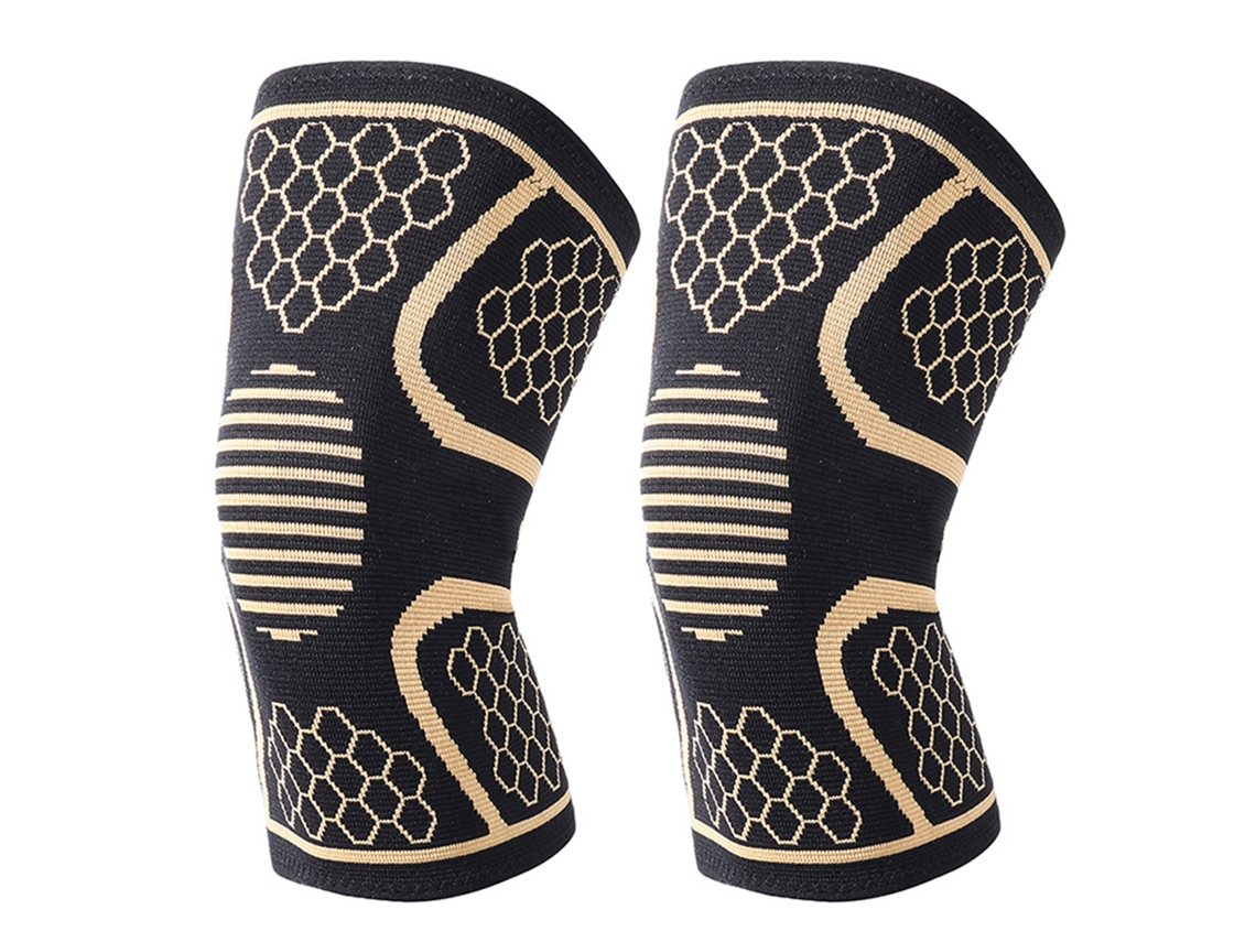 Rodilleras transpirables antideslizantes con absorción de impactos para correr, caminar, baloncesto y voleibol (2 piezas)