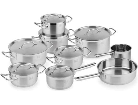 Batería de Cocina + Piezas de Bateria BOJ Premium (Gris - 9 Piezas)