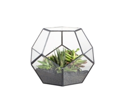 2026-terrario Geometrico De Vidrio Pequeño 17.5x17.5x15cm Para Plantas Y Velas Sin Plantas Incluidas